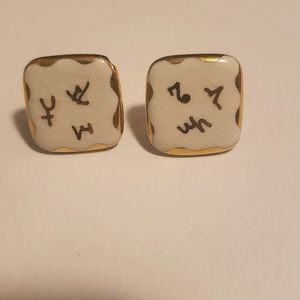 Vintage Cattle Branding Earrings